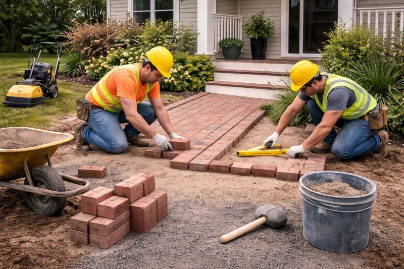 Brick Stairs Installation in Stamford, CT