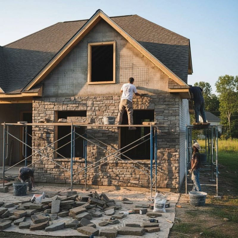 Local Exterior Stonework pros at work